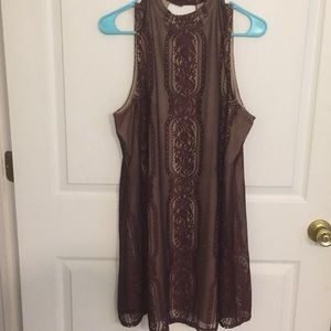 Burgundy lace dress